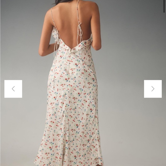 NWT ANTHROPOLOGIE BARDOT RUFFLE WHITE DRESS - Picture 2 of 11